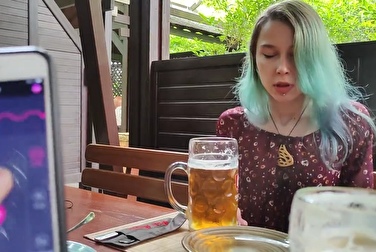 She can't even drink beer, because I control her orgasms from my phone