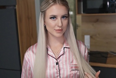 What a whore! Her father does everything for her, and she sucks young dick