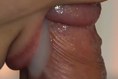 It's as close as it gets, sucking and gently caressing my dick, and I'm cumming in a minute