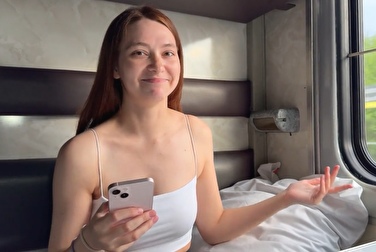 Drank some brave water and offered sex in the compartment to a companion - she gave it!