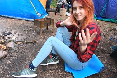 Went camping and called a guy she liked to fuck in the woods